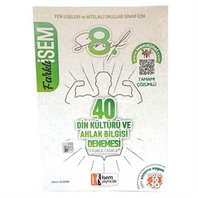 8. Sınıf Din Kültürü Ahlak Bilgisi Deneme - İsem Yayınları