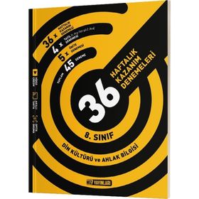 8.Sınıf Din Kültürü ve Ahlak Bilgisi 36 Haftalık Kazanım Denemeleri Hız Yayınları