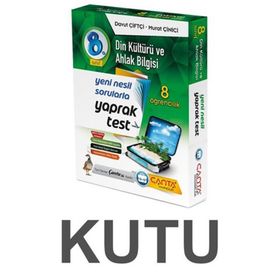 8. Sınıf Din Kültürü ve Ahlak Bilgisi 8 Öğrencilik Kutu Yaprak Test-Çanta Yayınları