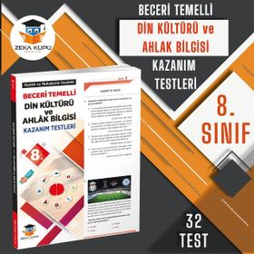8. Sınıf Din Kültürü Ve Ahlak Bilgisi Beceri Temelli Kazanım Testleri Zeka Küpü Yayınları