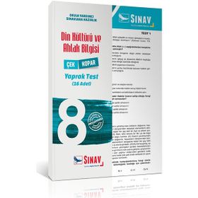 8. Sınıf Din Kültürü ve Ahlak Bilgisi Çek Kopar Yaprak Test 24 Adet - kollektif
