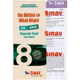 8. Sınıf Din Kültürü ve Ahlak Bilgisi Çek Kopar Yaprak Test 24 Adet - kollektif