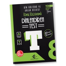 8. Sınıf Din Kültürü ve Ahlak Bilgisi Dinlendiren Defter-Eker Test Yayınları