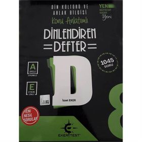 8. Sınıf Din Kültürü ve Ahlak Bilgisi Dinlendiren Defter-Eker Test Yayınları