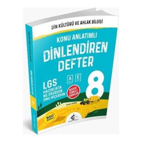 8. Sınıf Din Kültürü ve Ahlak Bilgisi Dinlendiren Defter-Eker Test Yayınları
