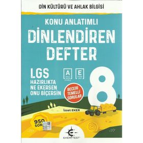 8. Sınıf Din Kültürü ve Ahlak Bilgisi Dinlendiren Defter-Eker Test Yayınları