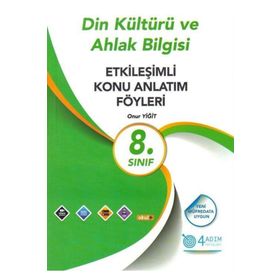 8. Sınıf Din Kültürü ve Ahlak Bilgisi EDS 4 Adım Yayınları