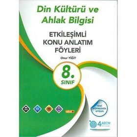 8. Sınıf Din Kültürü ve Ahlak Bilgisi EDS 4 Adım Yayınları