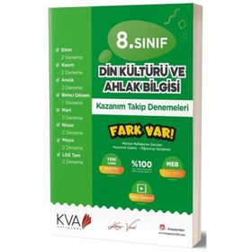 8. Sınıf Din Kültürü Ve Ahlak Bilgisi Fark Var Kazanım Takip Denemeleri Kva Yayınları