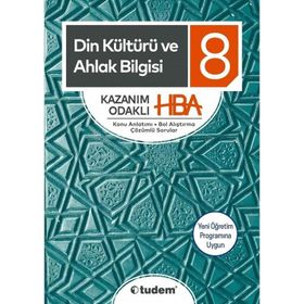 8.Sınıf Din Kültürü ve Ahlak Bilgisi Kazanım Odaklı HBA Konu Anlatımlı Tudem Yayınları