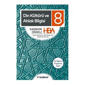 8.Sınıf Din Kültürü ve Ahlak Bilgisi Kazanım Odaklı HBA Konu Anlatımlı Tudem Yayınları