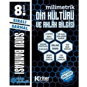 8. Sınıf Din Kültürü ve Ahlak Bilgisi Milimetrik Soru Bankası-Kriter Akademi Yayınları