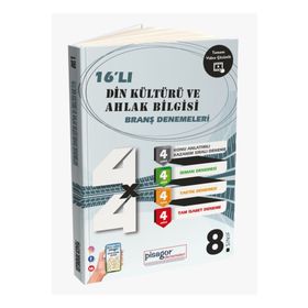 8.sınıf Din Kültürü Ve Ahlak Bilgisi Pisagor 16'lı Branş Denemeleri -Zeka Küpü Yayınları