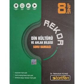 8. Sınıf Din Kültürü ve Ahlak Bilgisi Rekor Soru Bankası-Startfen Yayınları