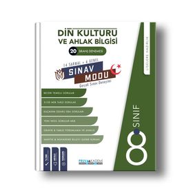 8. Sınıf Din Kültürü ve Ahlak Bilgisi Sınav Modu 20 Deneme-Pruva Akademi Yayınları