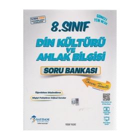 8. Sınıf Din Kültürü ve Ahlak Bilgisi Soru Kitabı Saydam Yayınları