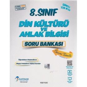 8. Sınıf Din Kültürü ve Ahlak Bilgisi Soru Kitabı Saydam Yayınları