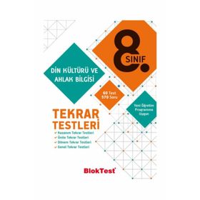 8.Sınıf Din Kültürü ve Ahlak Bilgisi Tekrar Testleri - Bloktest Yay