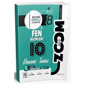 8. Sınıf Fen Bilimleri 1. Dönem 10'lu Zoom Serisi Deneme Sınavı - Günay Yayınları