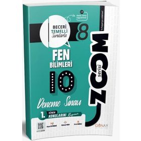 8. Sınıf Fen Bilimleri 1. Dönem 10'lu Zoom Serisi Deneme Sınavı - Günay Yayınları
