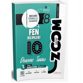 8. Sınıf Fen Bilimleri 1. Dönem 10'lu Zoom Serisi Deneme Sınavı - Günay Yayınları