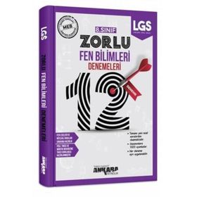 8. Sınıf Fen Bilimleri 12 Zorlu Denemeleri Ankara Yayıncılık