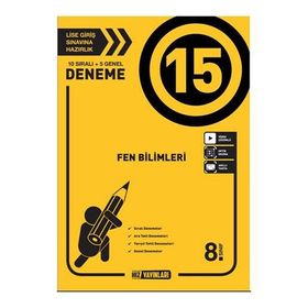 8. Sınıf Fen Bilimleri 15 Deneme-Hız Yayınları