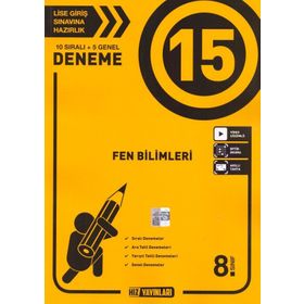 8. Sınıf Fen Bilimleri 15 Deneme-Hız Yayınları