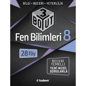 8. Sınıf Fen Bilimleri 3 Boyut Yeni Nesil Sorularla-Tudem Yayınları