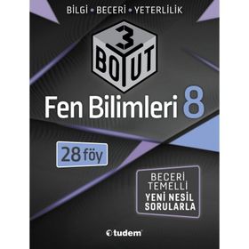 8. Sınıf Fen Bilimleri 3 Boyut Yeni Nesil Sorularla-Tudem Yayınları
