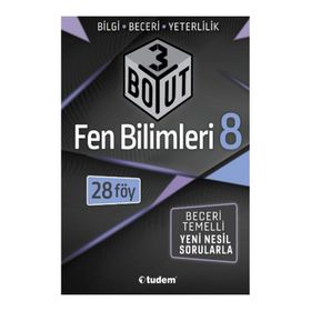 8. Sınıf Fen Bilimleri 3 Boyut Yeni Nesil Sorularla-Tudem Yayınları