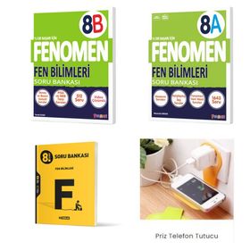 8. Sınıf Fen Bilimleri A Serisi B Serisi Fenomen Yayınları + 8. Sınıf Fen Bilimleri Soru Bankası Üçlü Set Hız Yayınları