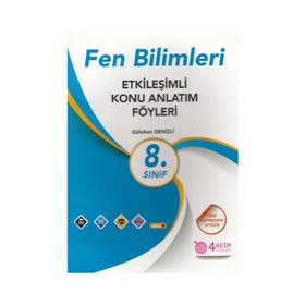 8. Sınıf Fen Bilimleri Etkinlik Konu Anlatım Föyleri 4 Adım Yayınları
