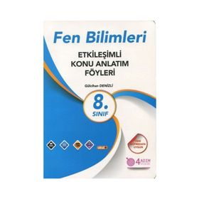 8. Sınıf Fen Bilimleri Etkinlik Konu Anlatım Föyleri 4 Adım Yayınları