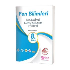 8. Sınıf Fen Bilimleri Etkinlik Konu Anlatım Föyleri 4 Adım Yayınları