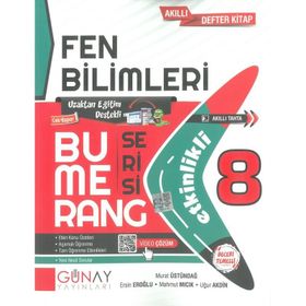8. Sınıf Fen Bilimleri Etkinlikli Bumerang Serisi Günay Yayınları