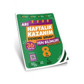 8. Sınıf Fen Bilimleri Haftalık Kazanım Denemeleri Arı Yayınları
