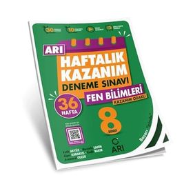 8. Sınıf Fen Bilimleri Haftalık Kazanım Denemeleri Arı Yayınları