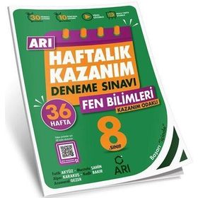 8. Sınıf Fen Bilimleri Haftalık Kazanım Denemeleri Arı Yayınları