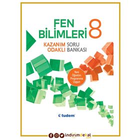 8. Sınıf Fen Bilimleri Kazanım Odaklı Soru Bankası Tudem Yayınları