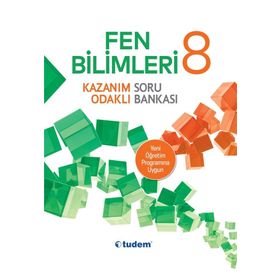 8. Sınıf Fen Bilimleri Kazanım Odaklı Soru Bankası Tudem Yayınları