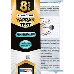 8.Sınıf Fen Bilimleri Konu Özetli Yaprak Test Evrensel İletişim Yayınları