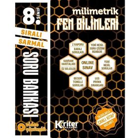 8. Sınıf Fen Bilimleri Milimetrik Soru Bankası-Kriter Akademi Yayınları
