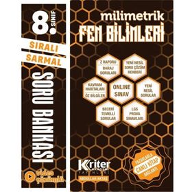 8. Sınıf Fen Bilimleri Milimetrik Soru Bankası-Kriter Akademi Yayınları