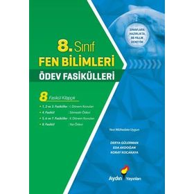 8. Sınıf Fen Bilimleri Ödev Fasikülleri - Aydın Yayınları