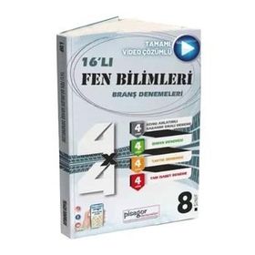8.sınıf Fen Bilimleri Pisagor 16'lı Branş Denemeleri - Zeka Küpü Yayınları