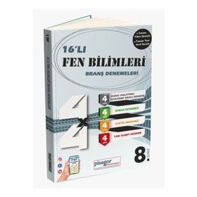 8.sınıf Fen Bilimleri Pisagor 16'lı Branş Denemeleri - Zeka Küpü Yayınları