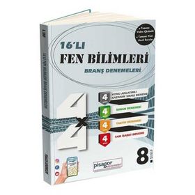 8.sınıf Fen Bilimleri Pisagor 16'lı Branş Denemeleri - Zeka Küpü Yayınları
