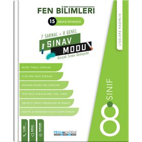 8. Sınıf Fen Bilimleri Sınav Modu 15 Deneme-Pruva Akademi Yayınları