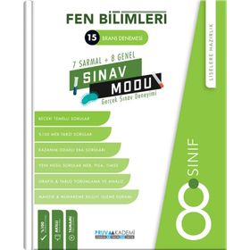 8. Sınıf Fen Bilimleri Sınav Modu 15 Deneme-Pruva Akademi Yayınları